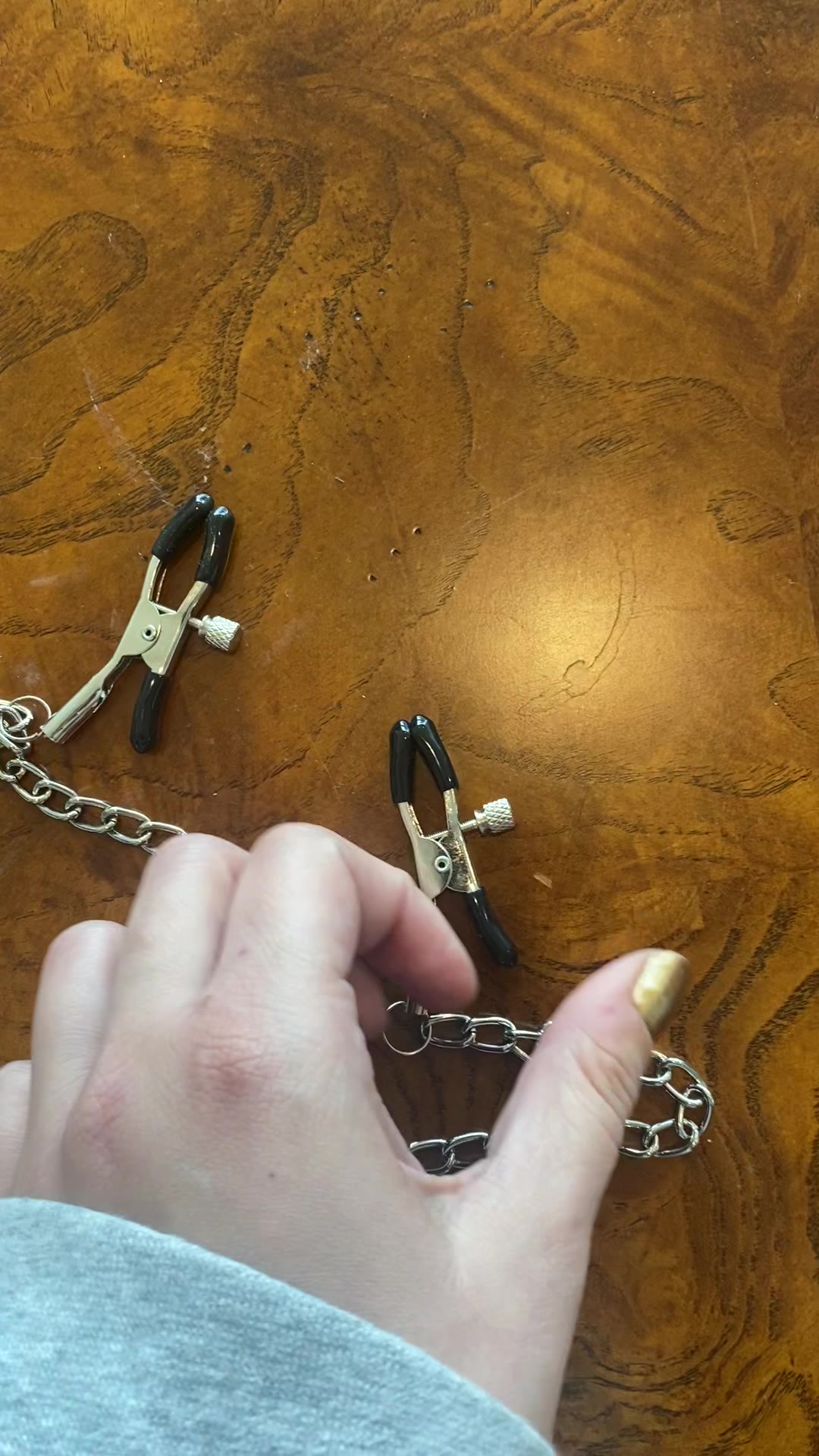 Sex & Mischief Chained Nipple Clamps. Slide 2
